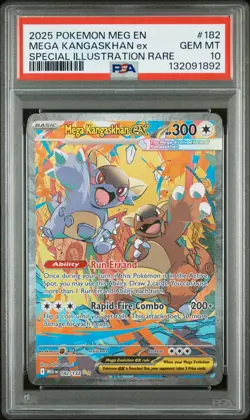 2025 POKEMON MEG EN-MEGA EVOLUTION #182 MEGA KANGASKHAN EX PSA 10 - Image 1