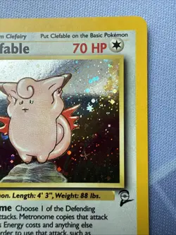 Clefable 5/130 SWIRL HOLO Base Set 2 VINTAGE Pokemon 2000 - Image 5