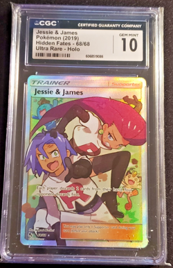 2019 Pokemon Sun & Moon Hidden Fates Full Art Jessie & James 68/68 CGC 10 (B) - Image 1