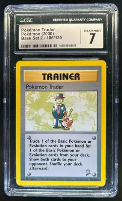 2000 Pokemon Set 2 Pokemon Trader #106/130 CGC 7 - Image 1
