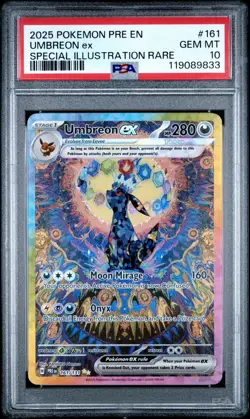 2025 POKEMON PRE EN-PRISMATIC EVOLUTIONS #161 UMBREON EX PSA 10 - Image 1
