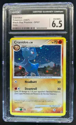 2007 Pokemon Diamond & Pearl Black Star Promos Cranidos Holo #DP07 CGC 6.5 - Image 1