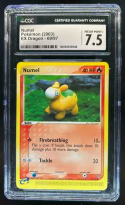 2003 Pokemon EX Dragon Numel #69/97 CGC 7.5 - Image 1