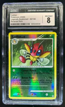 2008 Pokemon Diamond & Pearl Legends Awakened Ledian Reverse Holo #60/146 CGC 8 - Image 1