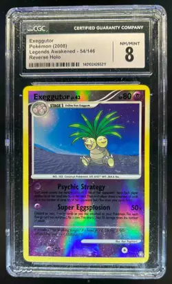2008 Pokemon Diamond Pearl Legends Awakened Exeggutor Reverse Holo #54/146 CGC 8 - Image 1