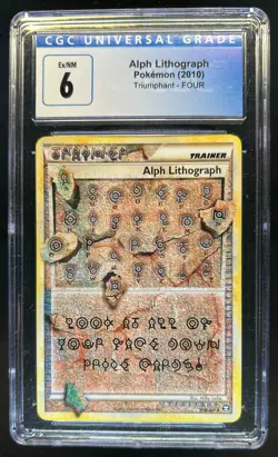 2010 Pokemon HeartGold & SoulSilver Triumphant Alph Lithograph Rare #FOUR CGC 6 - Image 1