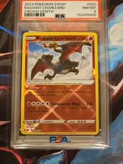 2023 Pokemon SWSH Radiant Charizard Crown Zenith Psa 8 - Image 1