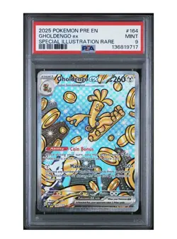 2025 POKEMON PRISMATIC EVOLUTIONS SPECIAL ILLUSTRATION RARE GHOLDENGO EX PSA 9 - Image 1