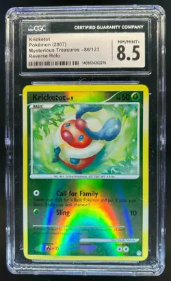 2007 Pokemon Mysterious Treasures Kricketot Reverse Holo #86/123 CGC 8.5 - Image 1