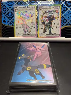 Pokemon TCG; Umbreon & Espeon Black Star Promo SVP175 SVP176 Figure Collection - Image 1