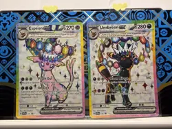 Pokemon TCG; Umbreon & Espeon Black Star Promo SVP175 SVP176 Figure Collection - Image 2
