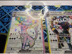 Pokemon TCG; Umbreon & Espeon Black Star Promo SVP175 SVP176 Figure Collection - Image 5