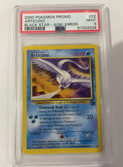 2000 Pokemon Promo Articuno Black Star - AOKI ERROR PSA 9 #22 - Image 1