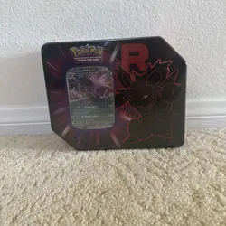 Pokemon TCG Factory Sealed Destined Rivals Team Rocket Nidoking Tin - Image 1