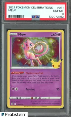 2021 POKEMON CELEBRATIONS #011 MEW PSA 8 NM-MT - Image 1