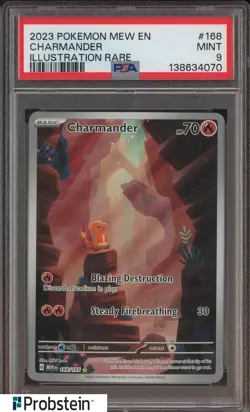 2023 Pokemon PSA 9 Charmander Illustrarion Rare 168 S&V 151 - Image 1