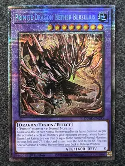 Yugioh Primite Dragon Nether Berzelius DUAD-EN035 Starlight Rare 1st Edition NM - Image 1