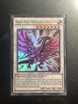 Black Rose Moonlight Dragon Ultra Rare Card YF07-EN001 Limited Edition - Image 1