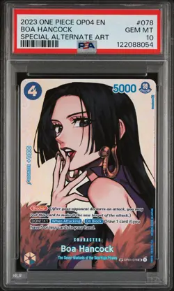 2023 ONE PIECE OP04-KINGDOMS OF INTRIGUE #078 BOA HANCOCK PSA 10 - Image 1