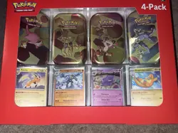Pokemon TCG Scarlet & Violet 151 Sealed 4-Pack Sam’s Club Mini Tin Brand New X2 - Image 2