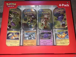 Pokemon TCG Scarlet & Violet 151 Sealed 4-Pack Sam’s Club Mini Tin Brand New X2 - Image 3