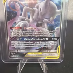 Mewtwo & Mew GX SM191 Holo Black Star Promo Tag Team Near Mint/Mint - Image 5