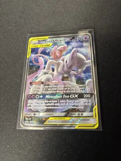 Mewtwo & Mew GX SM191 Holo Black Star Promo Tag Team Near Mint/Mint - Image 3