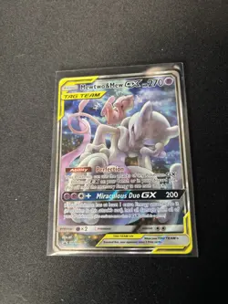 Mewtwo & Mew GX SM191 Holo Black Star Promo Tag Team Near Mint/Mint - Image 4