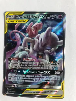 Pokemon TCG Mewtwo & Mew GX (TAG TEAM) Promo SM191 Holo - LP - Image 1