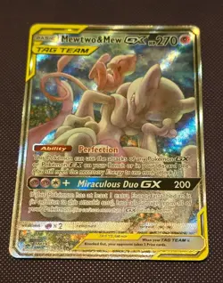 Near Mint - Mewtwo & Mew GX TAG TEAM SM191 Full Art Promo Card 270HP English - Image 1