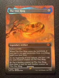 THE ONE RING - MTG - LORD OF THE RINGS - LOTR - BUNDLE PROMO - FOIL - 2023 - NM - Image 1