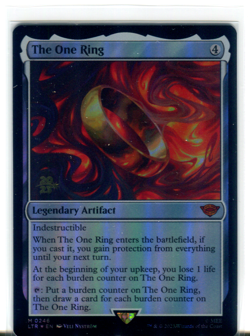 MTG - THE ONE RING (Prerelease Promo Foil) M 0246 - NM - Lord Of The Rings! - Image 1