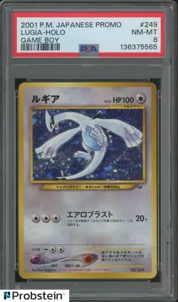 2001 Pokemon Japanese Promo Game Boy #249 Lugia Holo PSA 8 NM-MT - Image 1