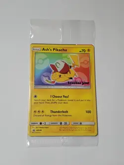 POKEMON SEALED ASH'S PIKACHU SM108 I CHOOSE YOU MOVIE PROMO - Image 1