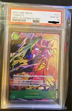 2022 One Piece YAMATO OP01-121 Romance Dawn SEC Alt Art PSA 10 GEM +PSA10 Reiju - Image 1