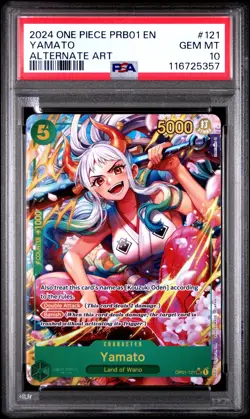 2024 ONE PIECE Yamato PRB01 OP01 121 SEC Alt Art Premium Booster ENGLISH PSA 10 - Image 1