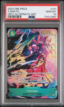 2022 Yamato SEC Alternate Alt Art OP01-121 Romance Dawn One Piece TCG PSA 10 - Image 1