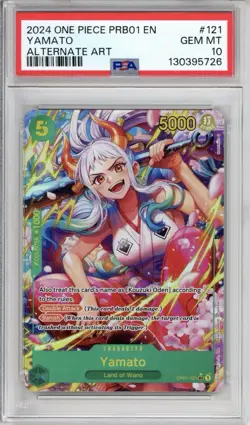 PSA 10 Yamato One Piece Romance Dawn Alt Art PRB01 Foil OP01-121 - Image 1