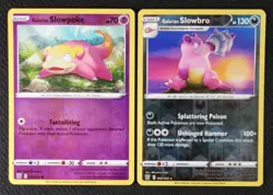 Pokemon Cards Galarian Slowpoke 054 Slowbro 092/163 Reverse Holo Battle Styles - Image 1