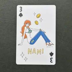 S3027 Nami 3 of Spades Japanese One Piece Poker Playing Card N07 - Image 1