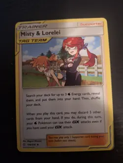 Pokemon TCG Misty and Lorelei Trainer Card Tag Team 199/238 - Image 2