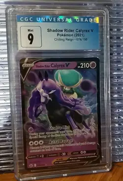 Shadow Rider Calyrex V 074/198 CGC 9 Pokemon Card 2021 Chilling Reign Full Art - Image 2