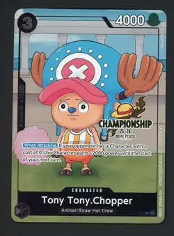 Tony Tony Chopper P-065 Championship Tournament Promo CS One Piece Card English - Image 1