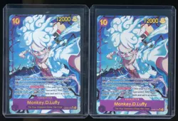 Lot (2) Monkey D. Luffy SEC OP05-119 PRB-01 PAR THE BEST One Piece Card game EN - Image 1