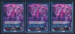 Lot (3) OP09-001 Shanks (2nd Anniversary Leader Alt) ONE PIECE Card TCG English - Image 1