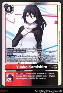 2025 Digimon Card Game Cyber Eden #BT22083 Yuuko Kamishiro SR - Image 1
