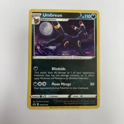 Umbreon SWSH129 Holo Promo Card Sword & Shield Pokemon - Image 1