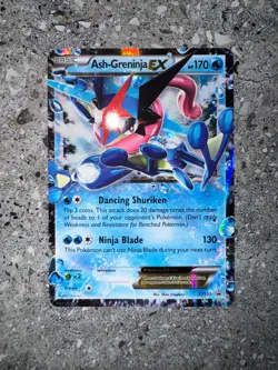 Pokemon TCG Ash-Greninja EX XY133 Black Star Promo Holo PLAYED (Standard Size) - Image 3