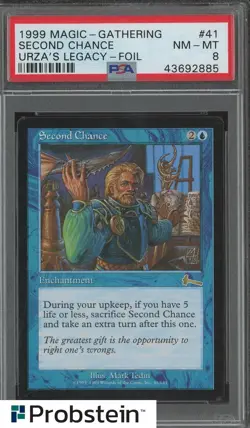 1999 Magic The Gathering MTG Urza's Legacy Foil #41 Second Chance PSA 8 NM-MT - Image 1