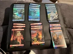MTG Final Fantasy Full Art Basic Land Foil Lot Of 48 NM/M - Image 1